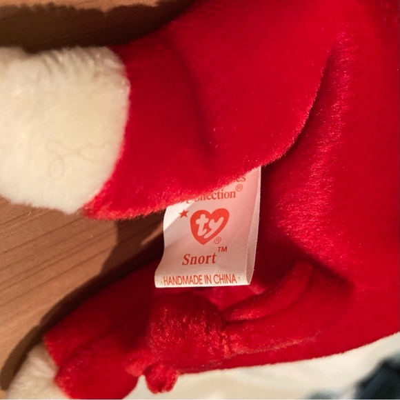 NWT Vintage TY Snort Beanie Baby ‘Date of Birth May 15, 1995’ Measures 10 inches - Picture 10 of 11